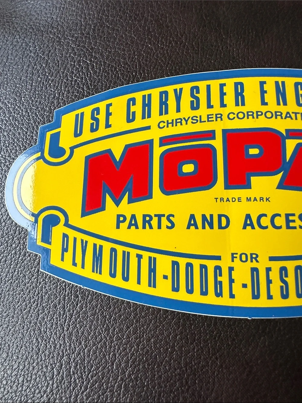 Mopar Parts and Accessories Sticker Decal (Plymouth, Dodge, Desoto, Chrysler)